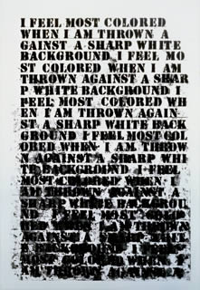 Glenn Ligon's Untitled (I Feel Most Colored When . . .) (Metropolitan Museum of Art, 1992)